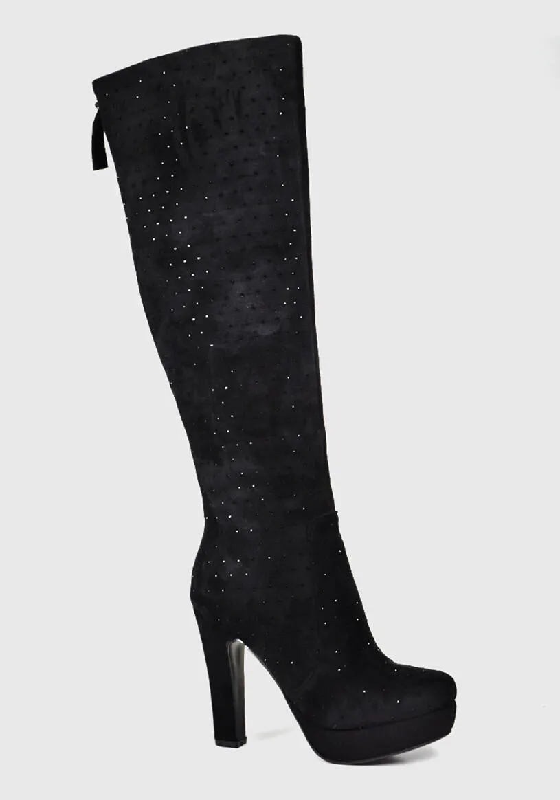 Bota Dalma Negro Con Brillos
