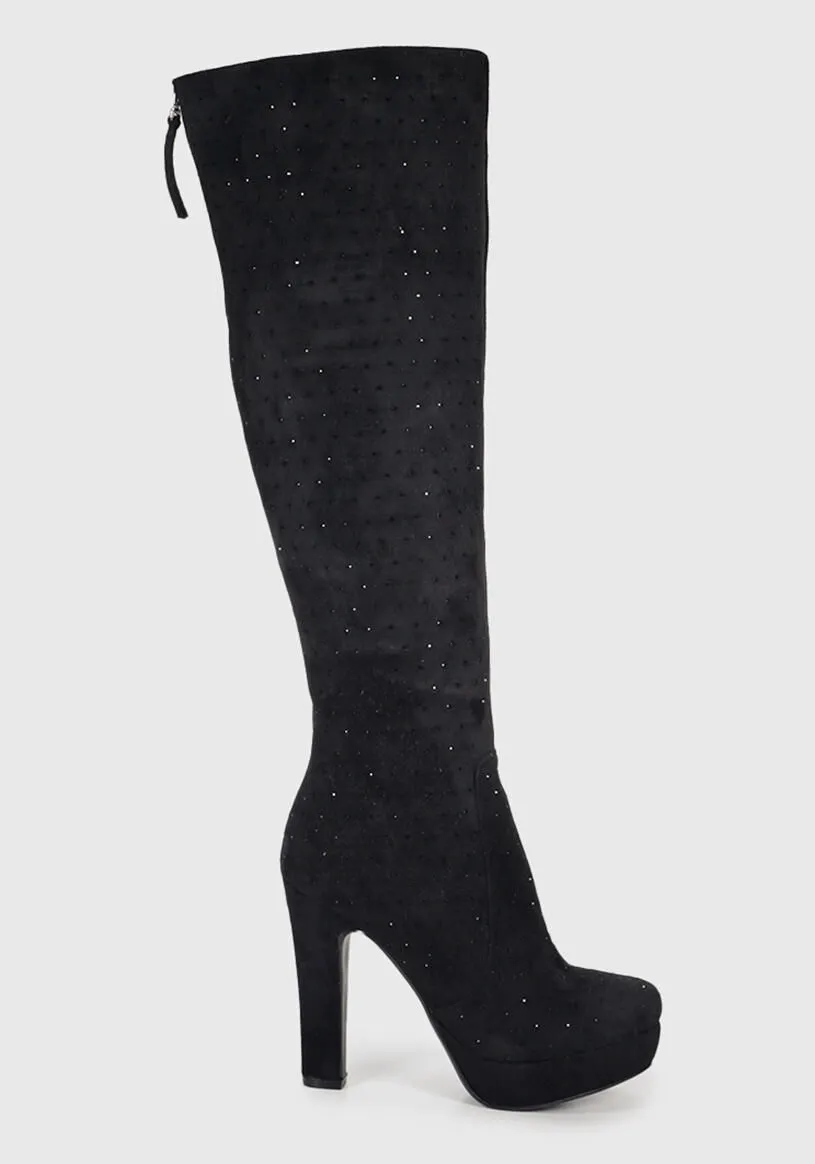 Bota Dalma Negro Con Brillos