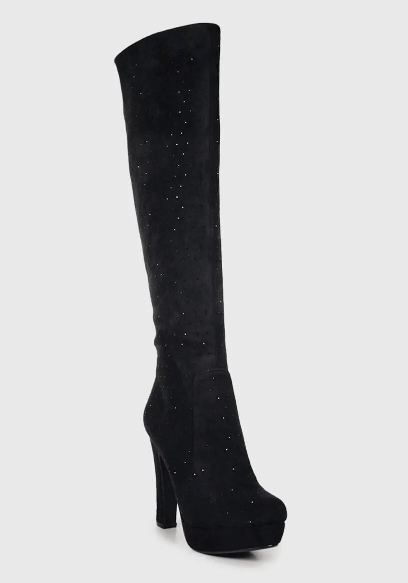 Bota Dalma Negro Con Brillos