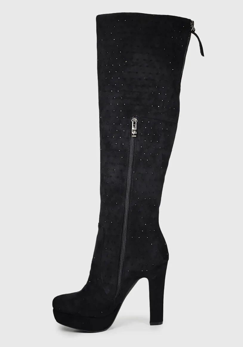 Bota Dalma Negro Con Brillos