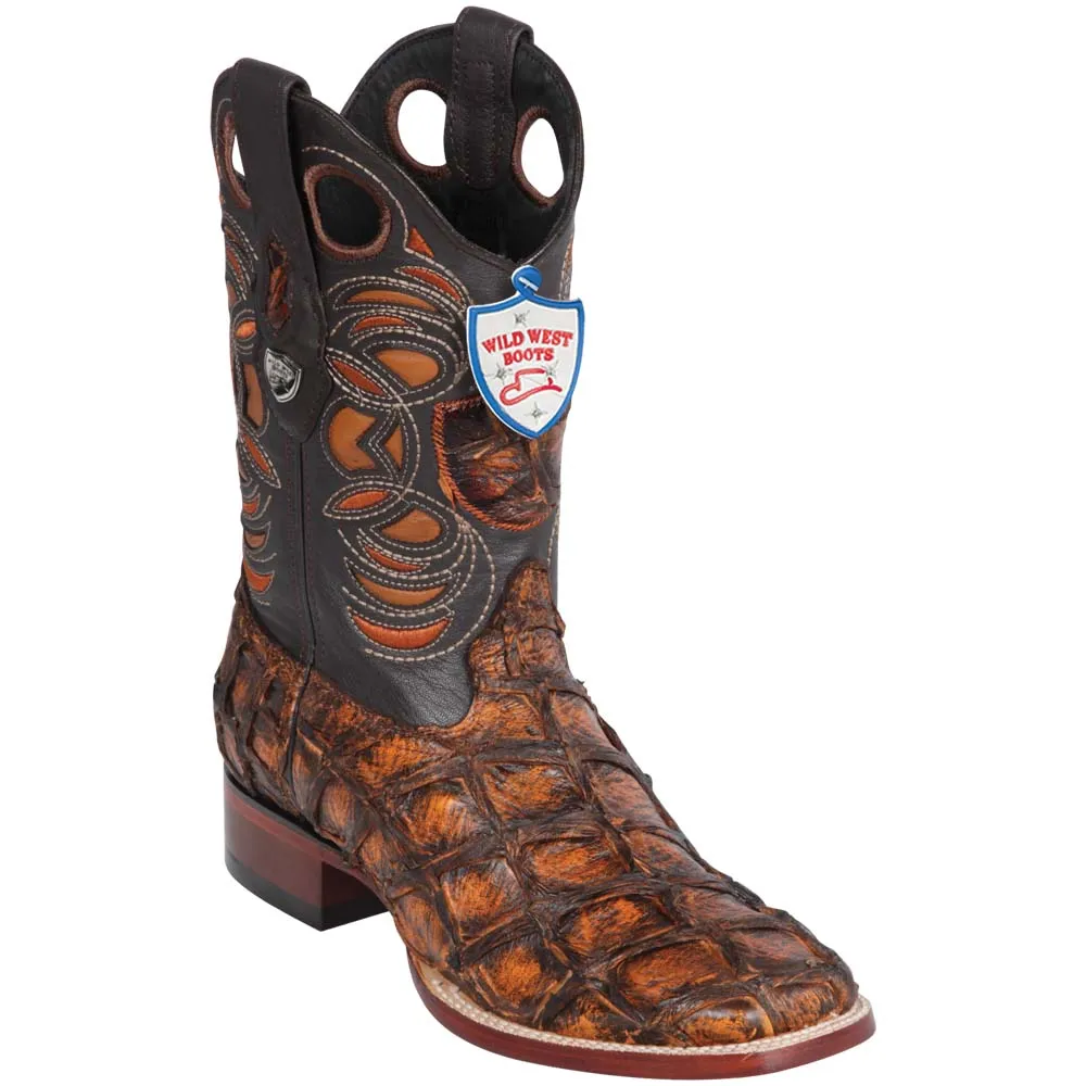 BOTAS DE PESCADO PIRARUCU ORIGINAL EN HORMA RODEO CUADRADA WW28241088