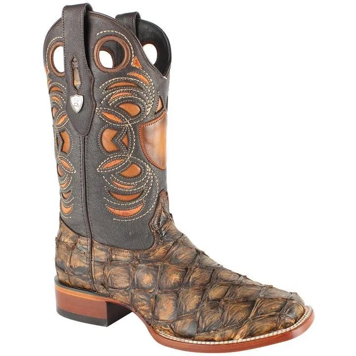 BOTAS DE PESCADO PIRARUCU ORIGINAL EN HORMA RODEO CUADRADA WW28241088