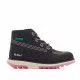 Botines Kickers negros con detalles rosas