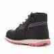 Botines Kickers negros con detalles rosas