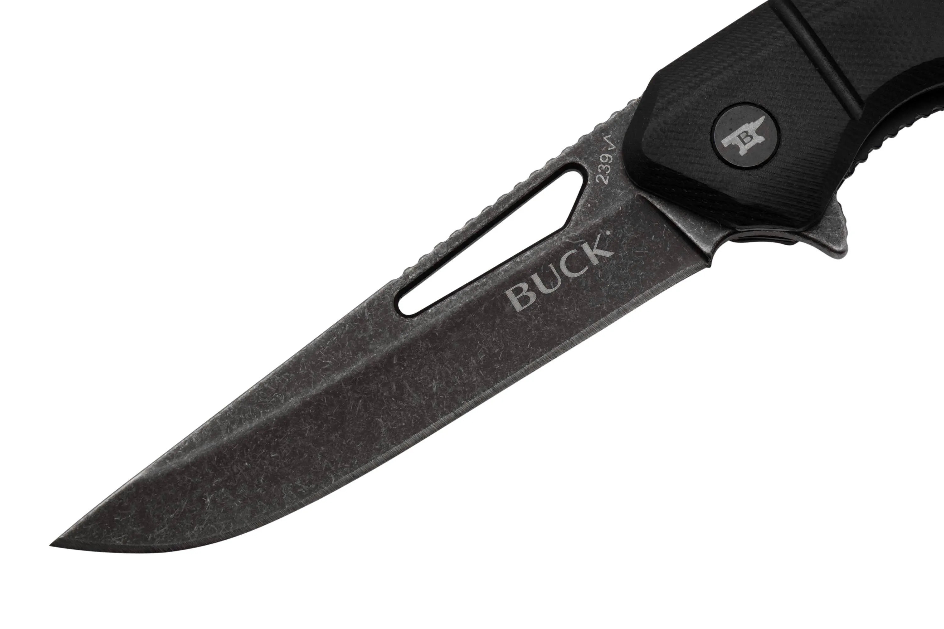 Buck Infusion Modified Tanto 0239BKS Black G10 navaja