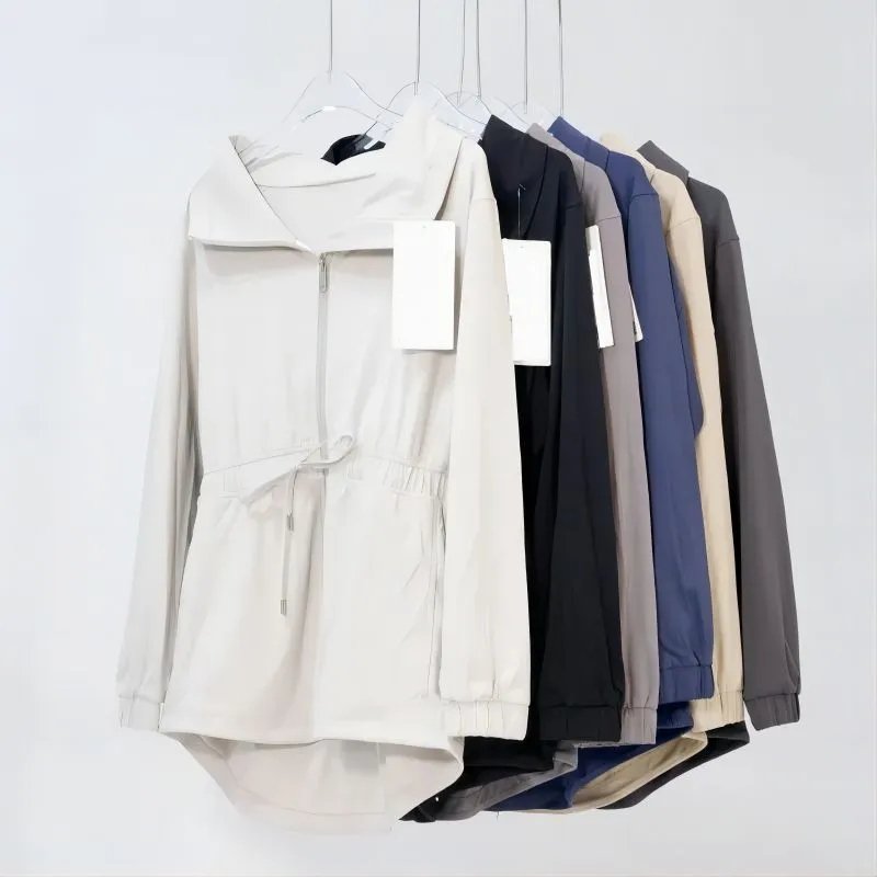 Cabalde de chaqueta de cintura alta para mujeres Collar giratriz de collar con chaqueta de yoga atuendo de ropa deportiva Ejerci