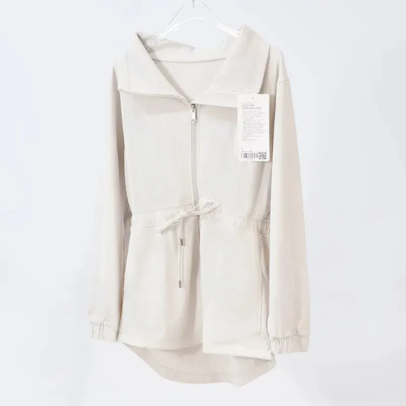 Cabalde de chaqueta de cintura alta para mujeres Collar giratriz de collar con chaqueta de yoga atuendo de ropa deportiva Ejerci