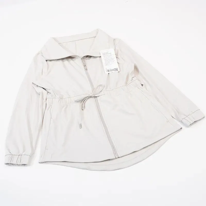 Cabalde de chaqueta de cintura alta para mujeres Collar giratriz de collar con chaqueta de yoga atuendo de ropa deportiva Ejerci