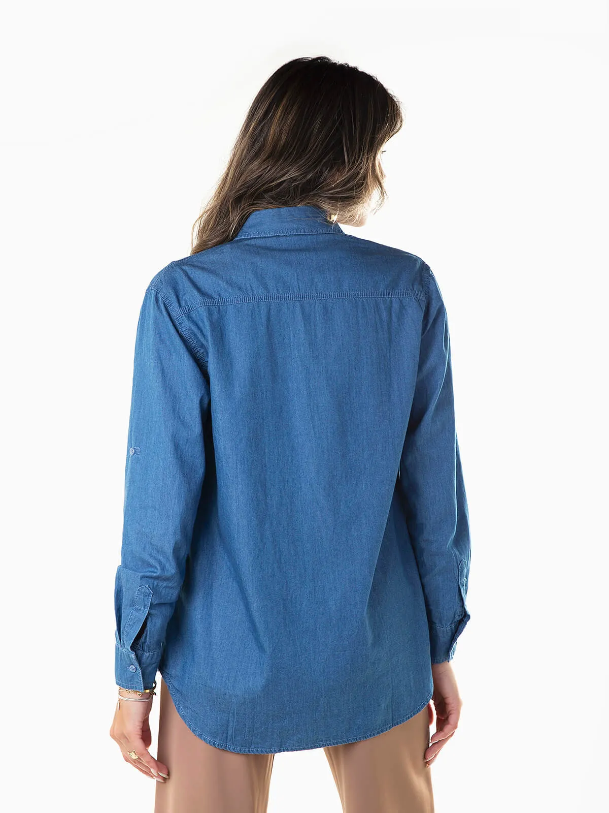 Camisa vaquera con trabillas