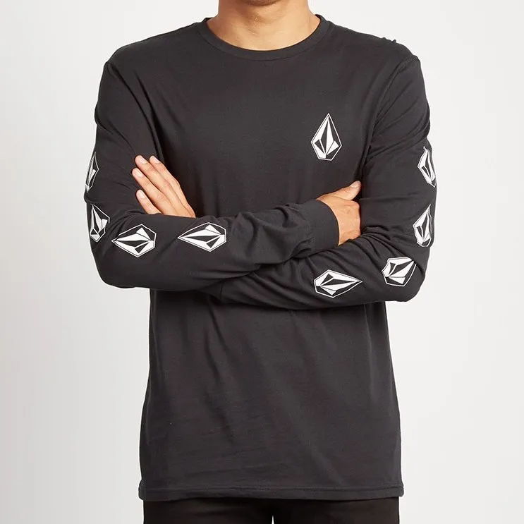 Camiseta Hombre VOLCOM manga larga DEADLY STONE – BLACK Ref. A3631950 logos diamantes manga negra
