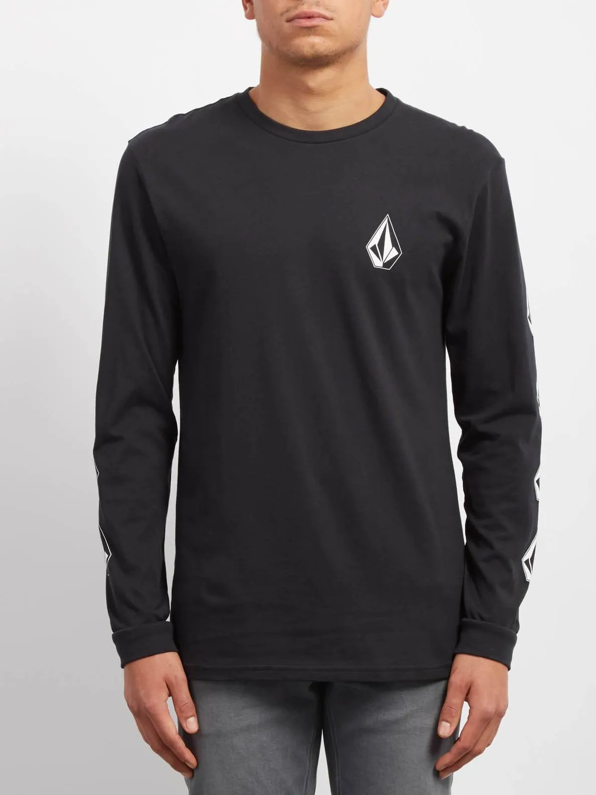 Camiseta Hombre VOLCOM manga larga DEADLY STONE – BLACK Ref. A3631950 logos diamantes manga negra