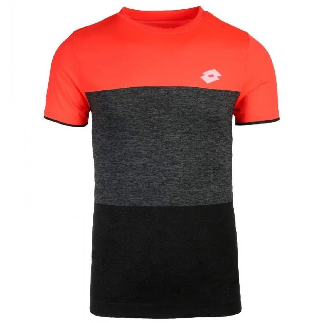 Camiseta Lotto Tech Seamless Coral Negro | Lotto