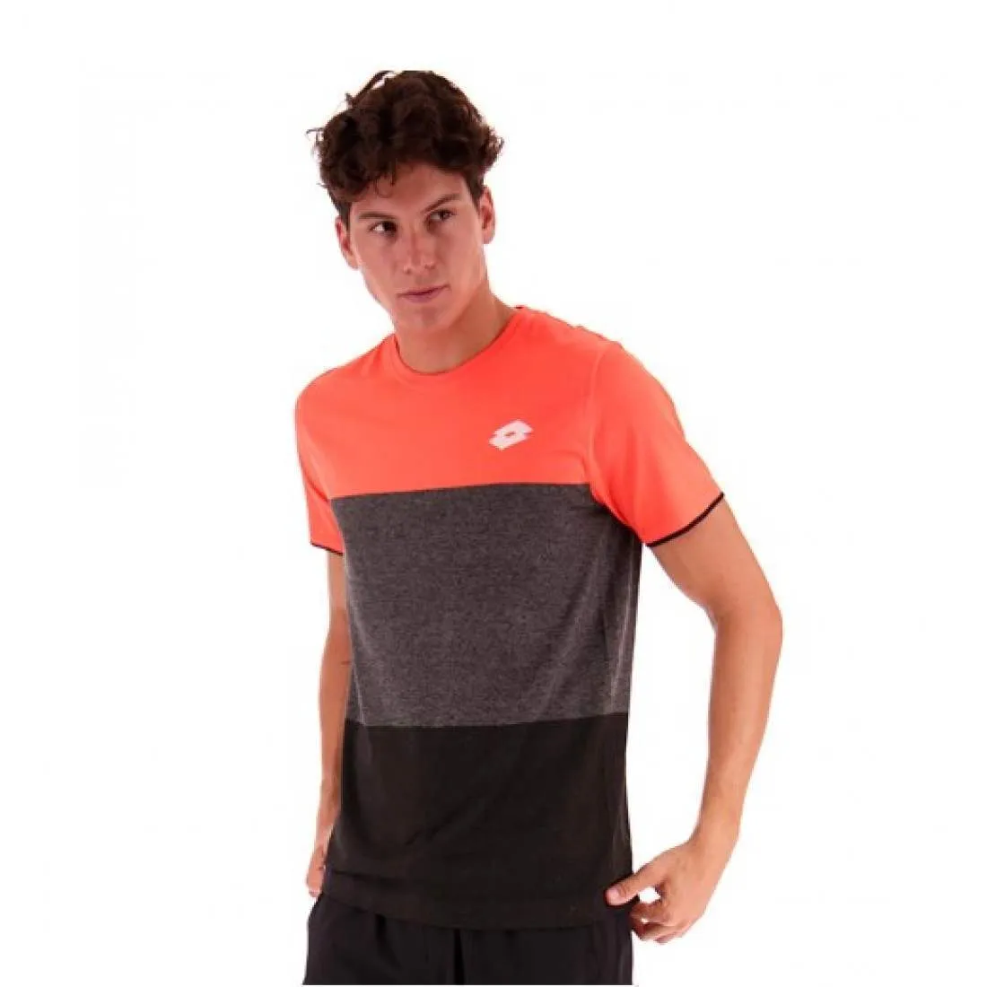 Camiseta Lotto Tech Seamless Coral Negro | Lotto