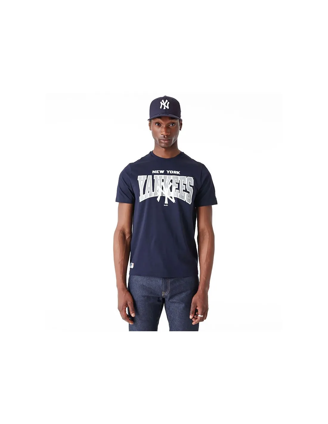 Camiseta New Era New York Yankees MLB Arch Wordmark Graphic Azul