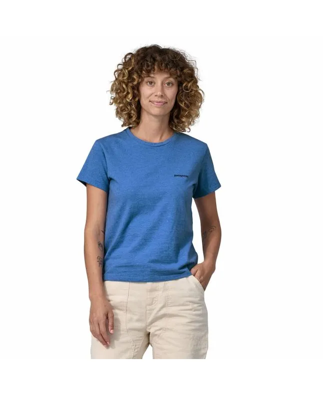 CAMISETA PATAGONIA W'S P6 LOGO RESPONSIBILITEE AZUL 