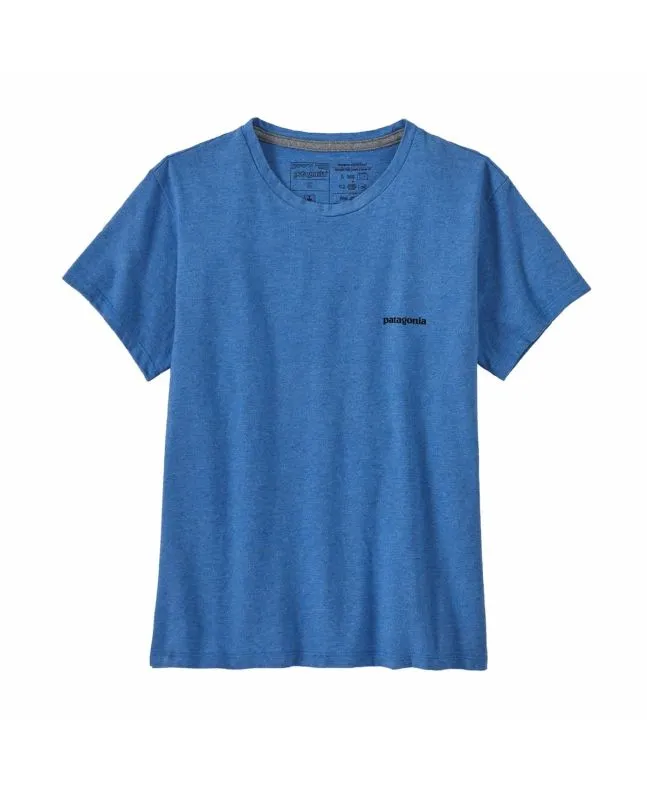 CAMISETA PATAGONIA W'S P6 LOGO RESPONSIBILITEE AZUL 