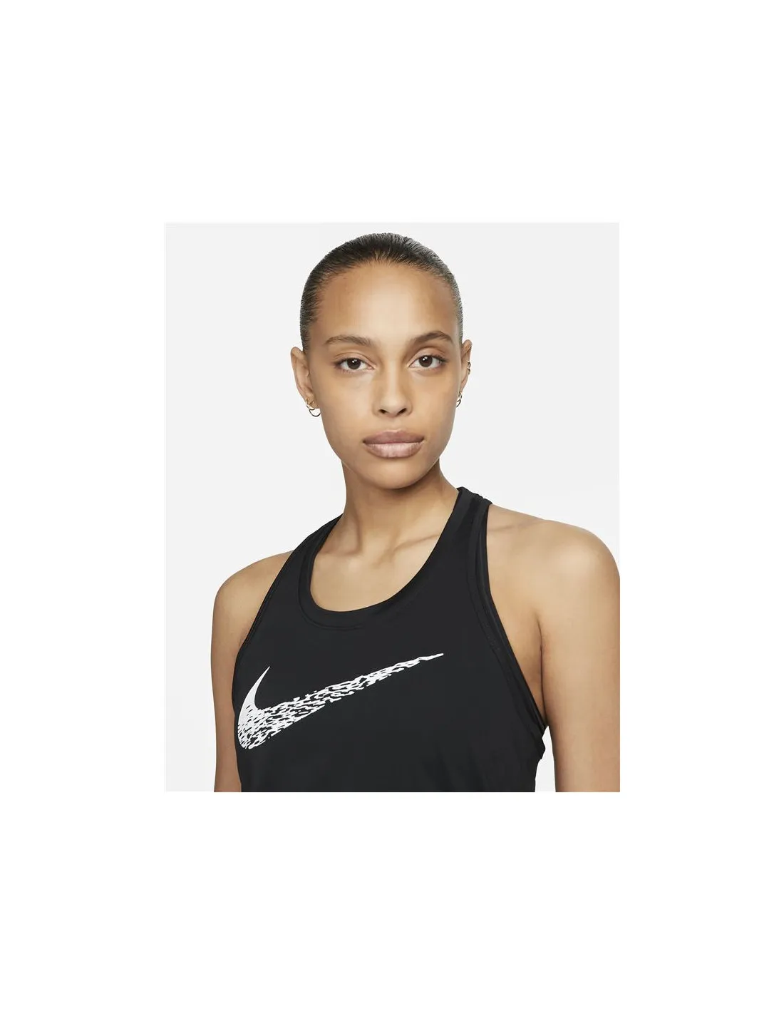 Camiseta sin Mangas Nike Swoosh Run Mujer BK