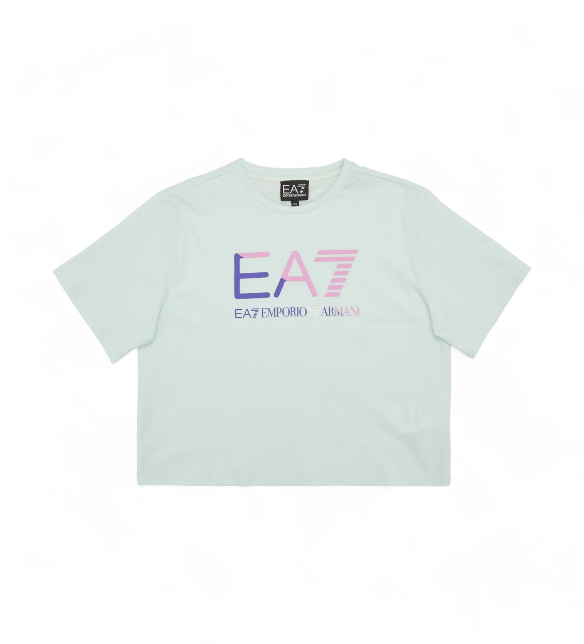 Camiseta Train Logo Series Girl Tee Crop turquesa
