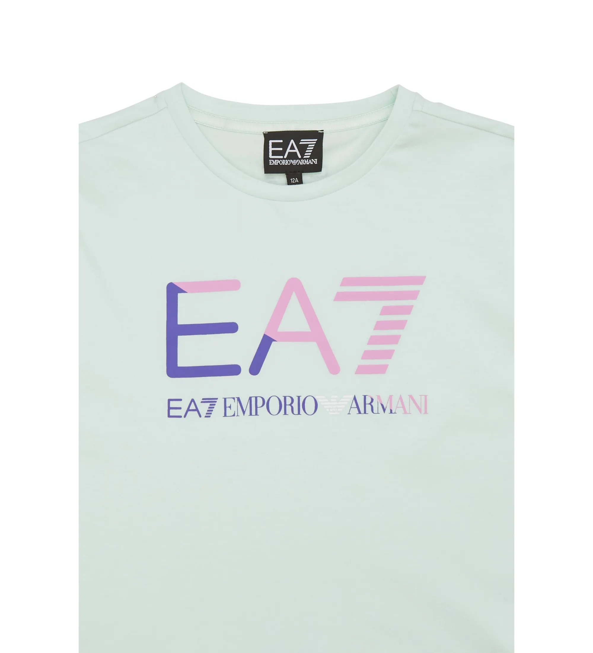Camiseta Train Logo Series Girl Tee Crop turquesa