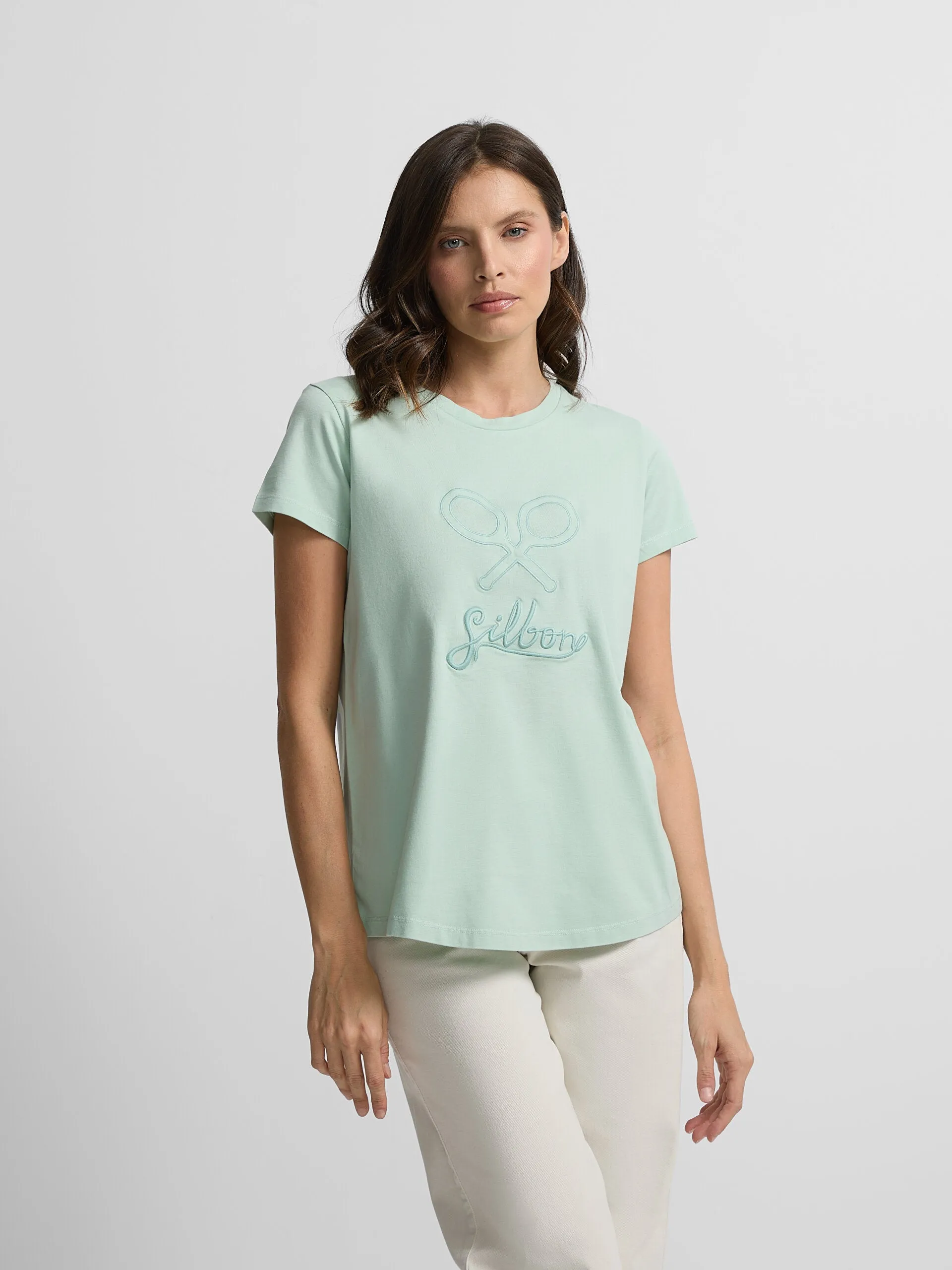 Camiseta woman clasica verde menta