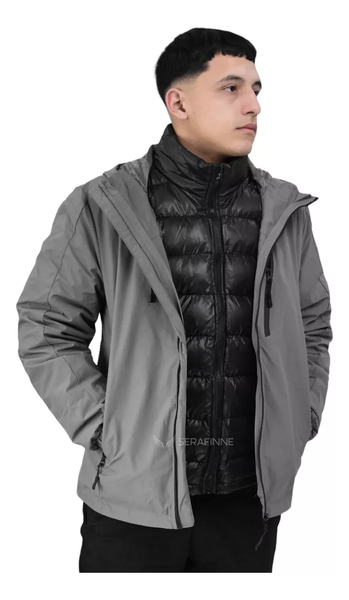 Campera Impermeable Hombre Desmontable Nieve 2 En 1 Hhp 6012