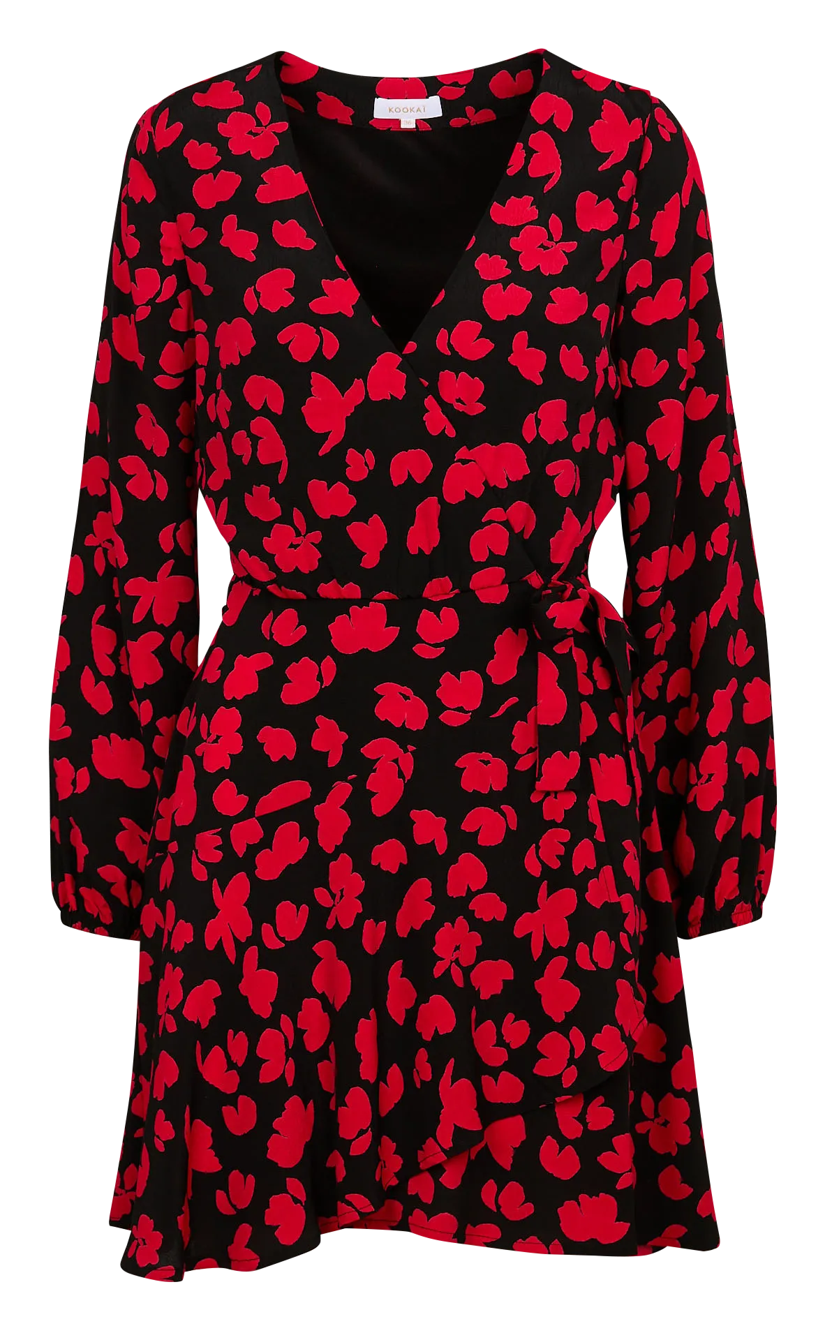 CARMEN  VESTIDO CRUZADO ESTAMPADO EN NEGRO