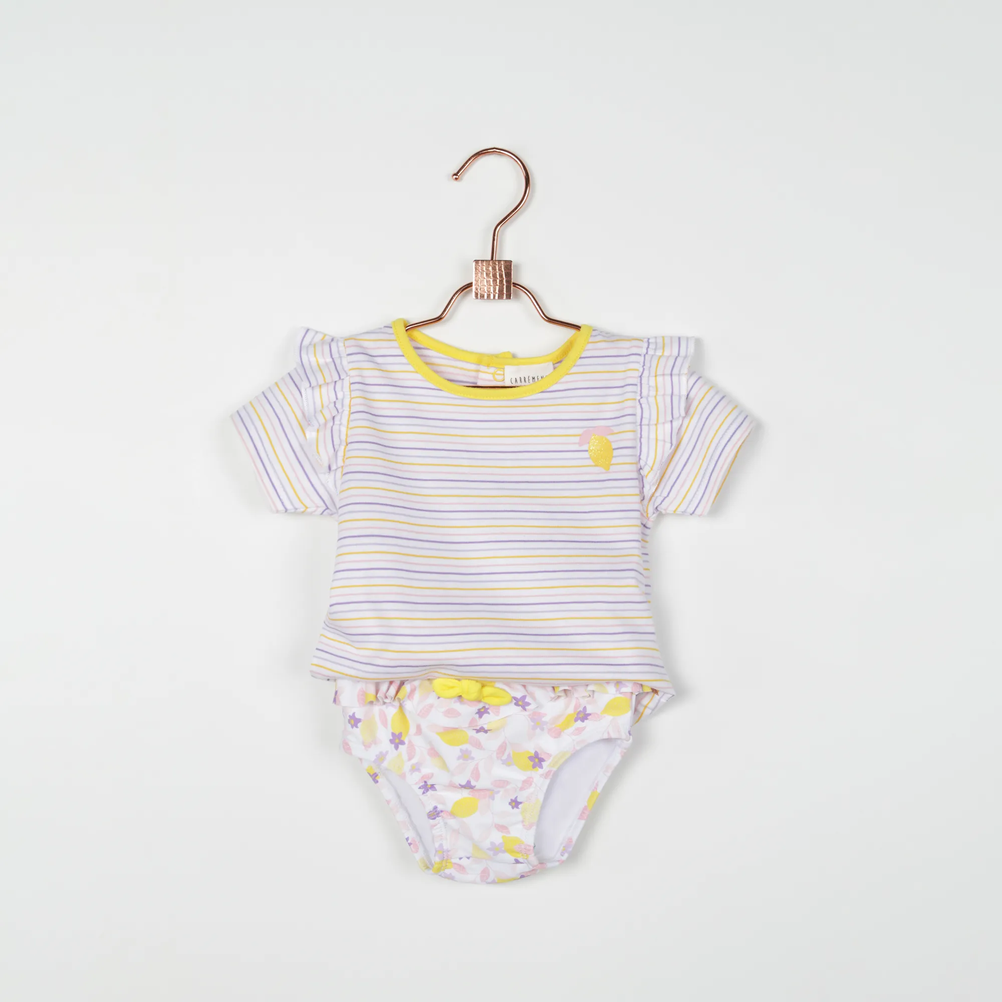 CARREMENT BEAU Camiseta de rayas con volantes