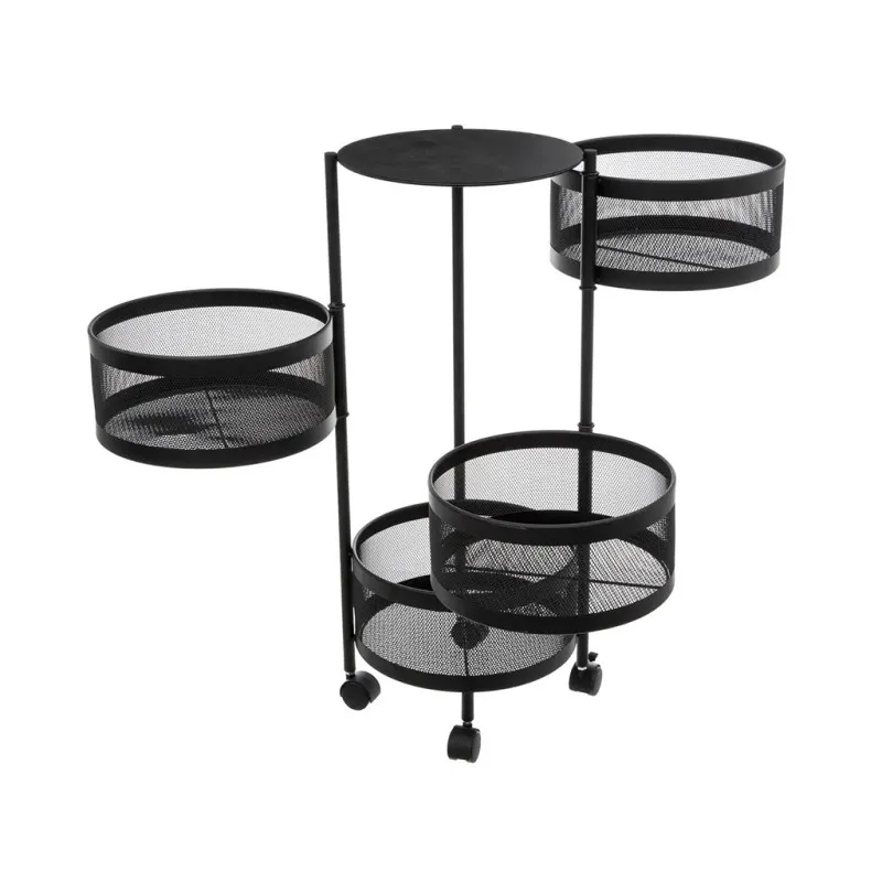 Carrito De Cocina Metálico Mayaj Negro