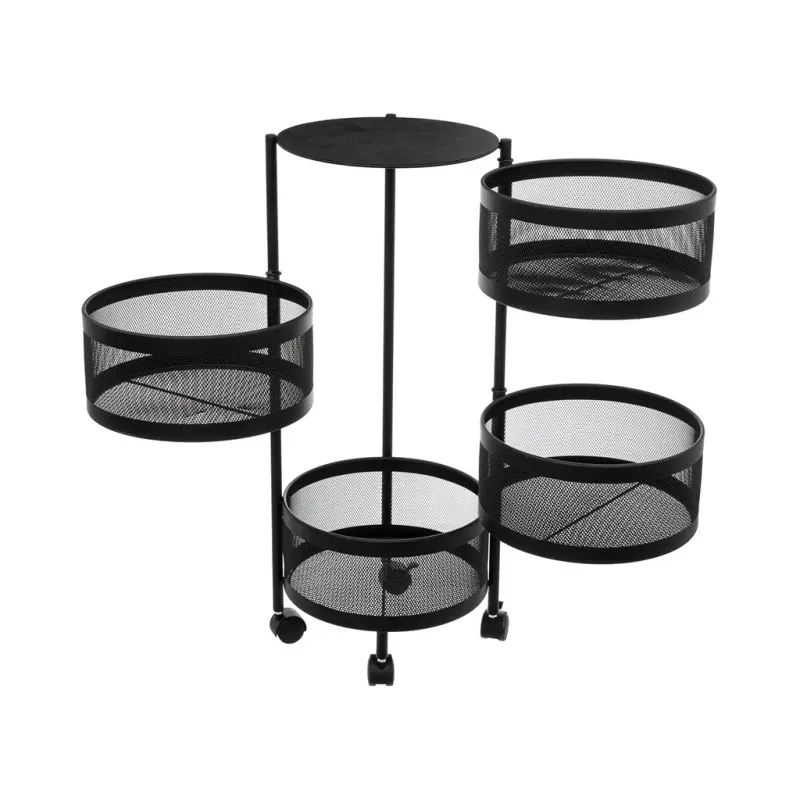 Carrito De Cocina Metálico Mayaj Negro