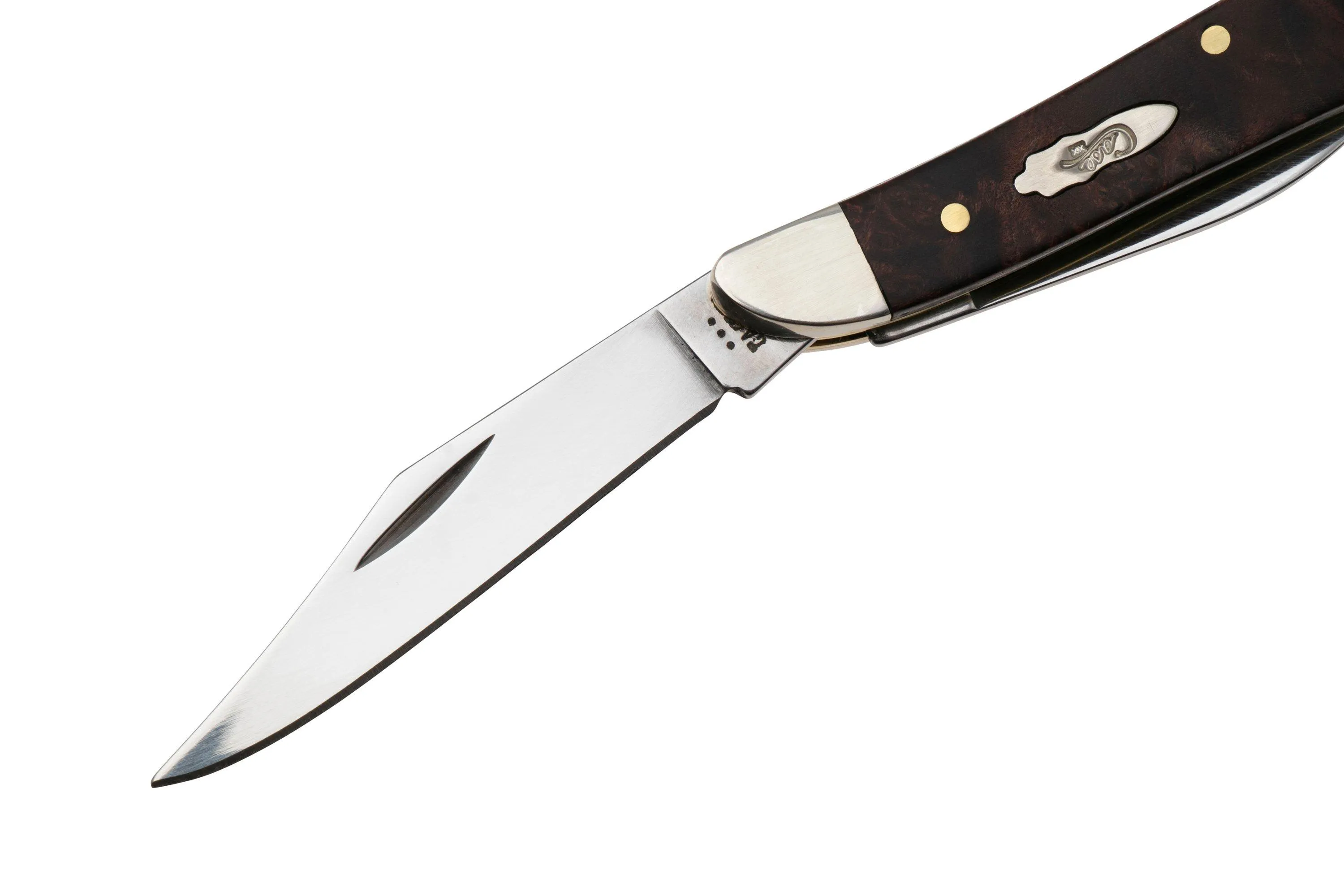 Case Peanut 64059 Smooth Brown Maple Burl Wood 7220 SS, navaja