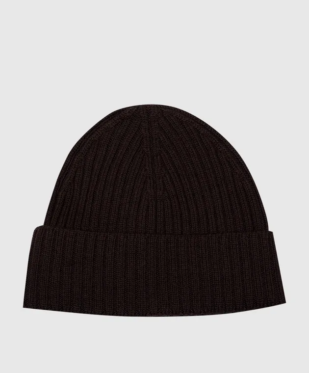 Cashmere&Whiskey Brown hat made of merino wool