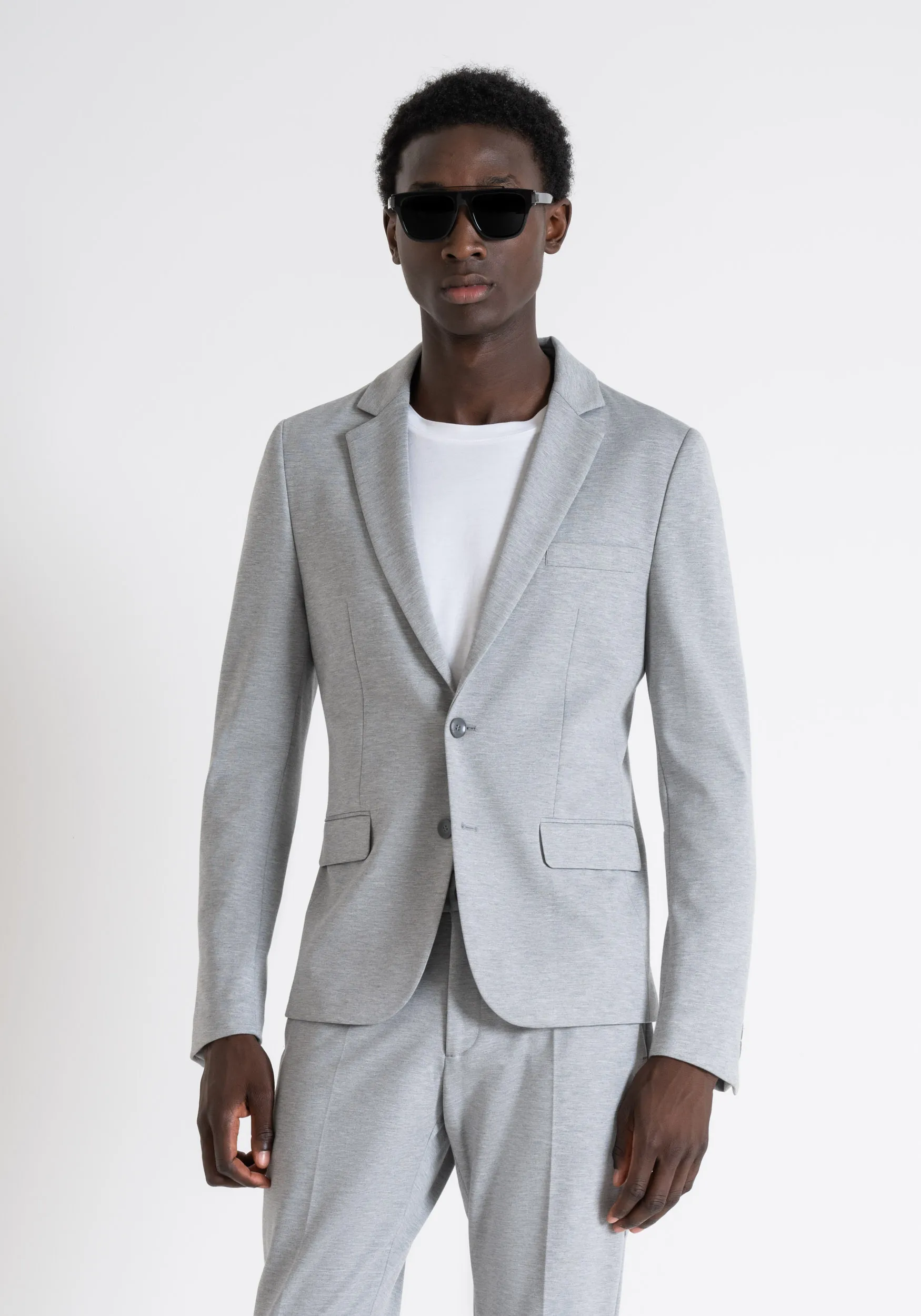 CHAQUETA ASHE SUPER SLIM FIT EN TELA DE MEZCLA DE VISCOSA ELÁSTICA