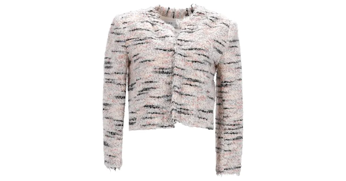Chaqueta corta IRO en poliéster color crema Blanco Crudo 