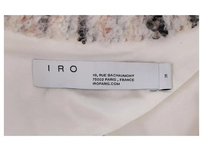 Chaqueta corta IRO en poliéster color crema Blanco Crudo 