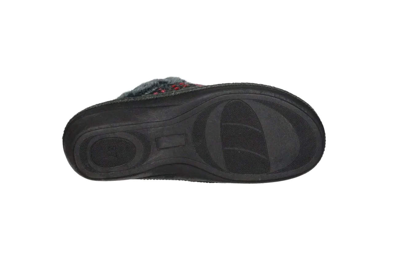 Chinela Gris Estampado Filo Pelo CuÑa Baja