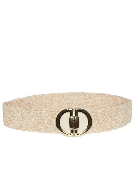 Cinturón Pieces Kilja Beige para Mujer