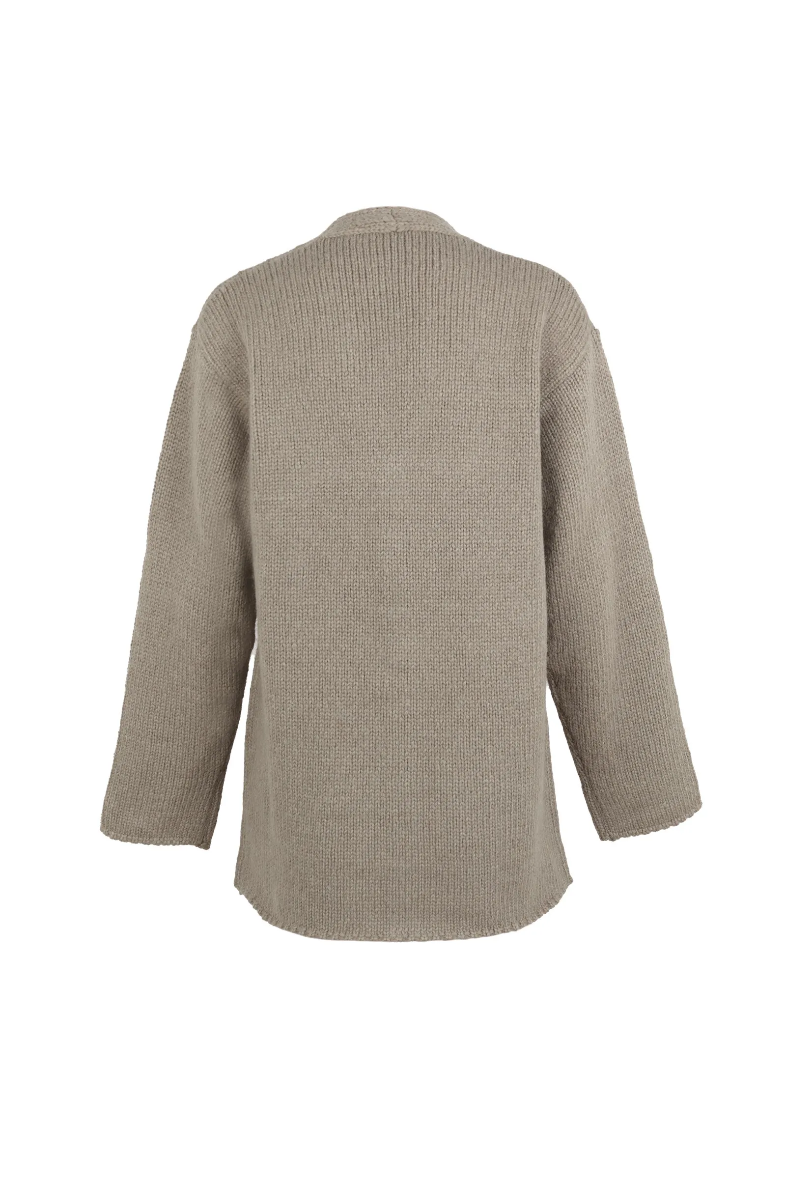 Circ, gray baby alpaca and silk cardigan