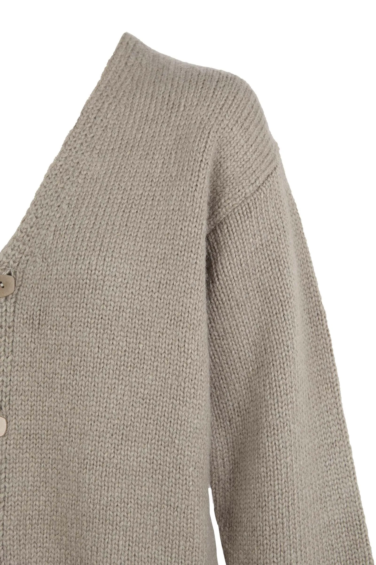 Circ, gray baby alpaca and silk cardigan