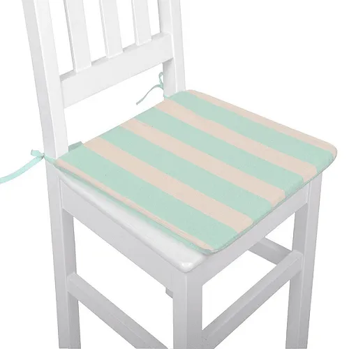 COJIN DE RAYAS PARA SILLA 40X40 CM  AMARILLABLANCO