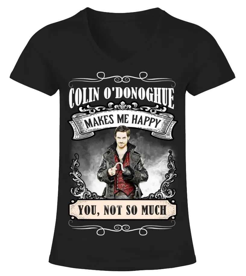 COLIN O'DONOGHUE MAKES ME HAPPY Camiseta cuello pico Mujer