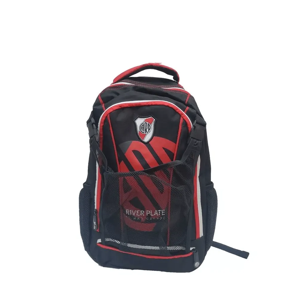 Combo escolar River!! mochila 18 pulg+ cartuchera 2 pisos