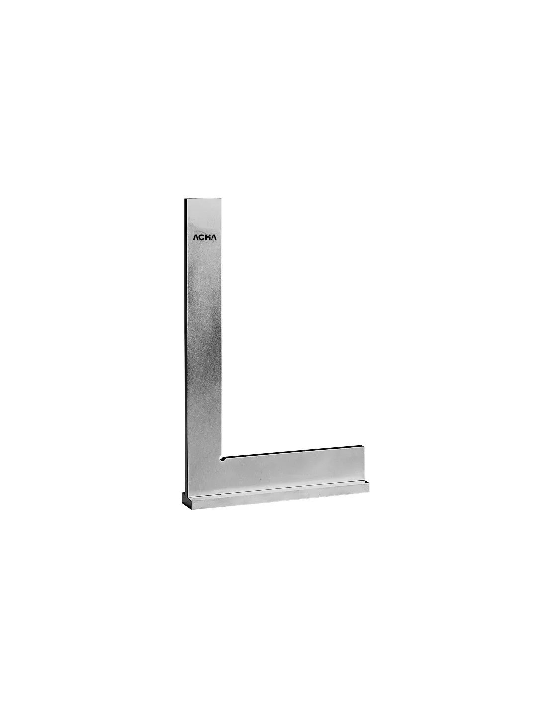 Escuadra DIN 875/0 de acero inox., templada, con sombrero 150 x 100mm