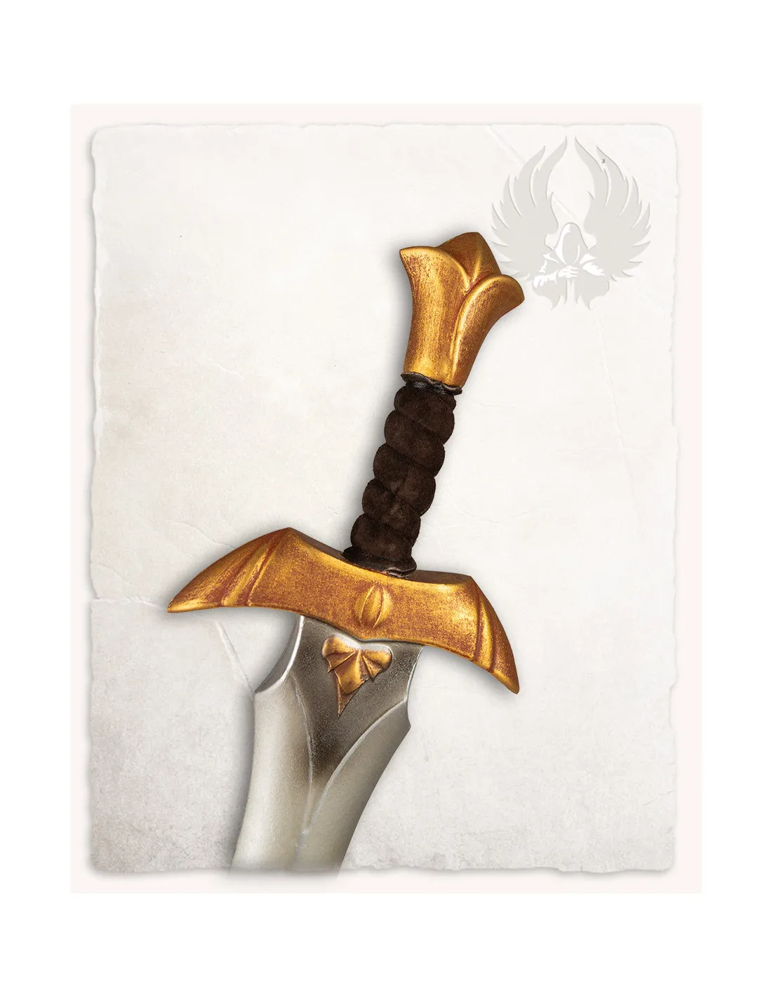 Espada corta LARP modelo Farin, acabado dorado