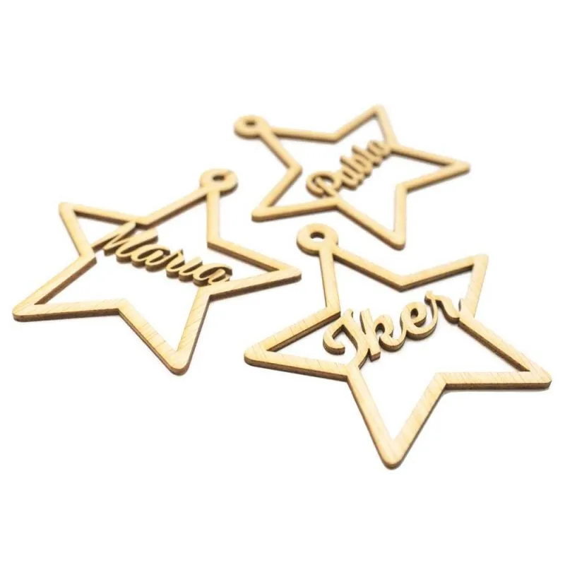 Estrellas de navidad personalizadas