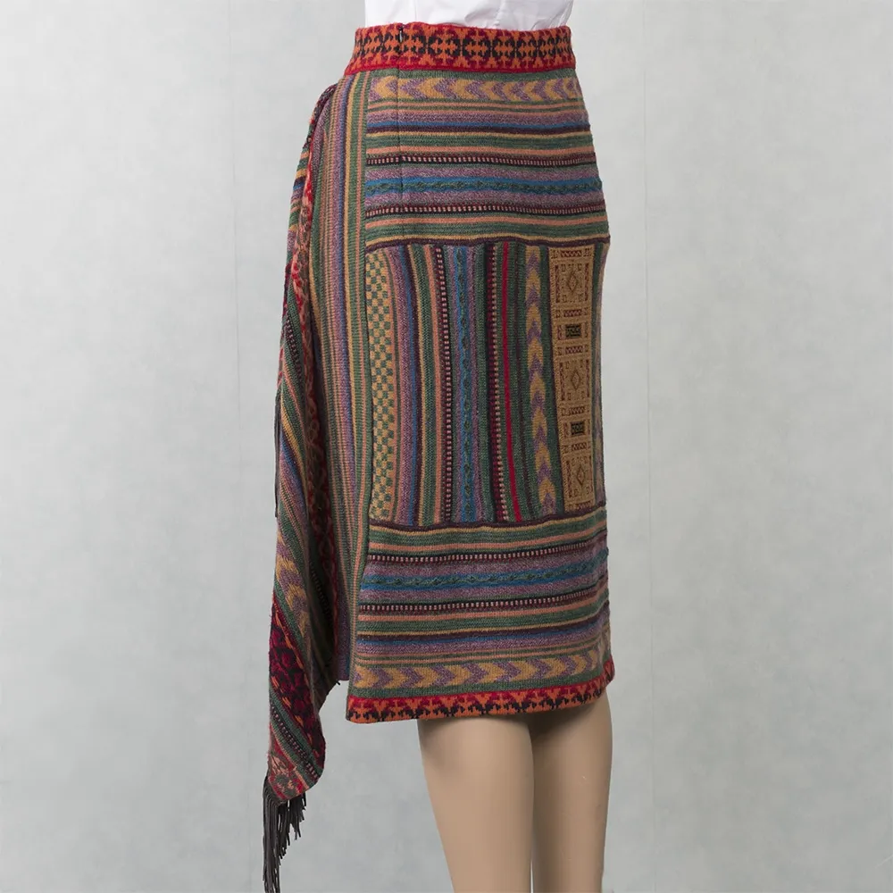 Etro Falda Jacquard Folk Multicolor T XS