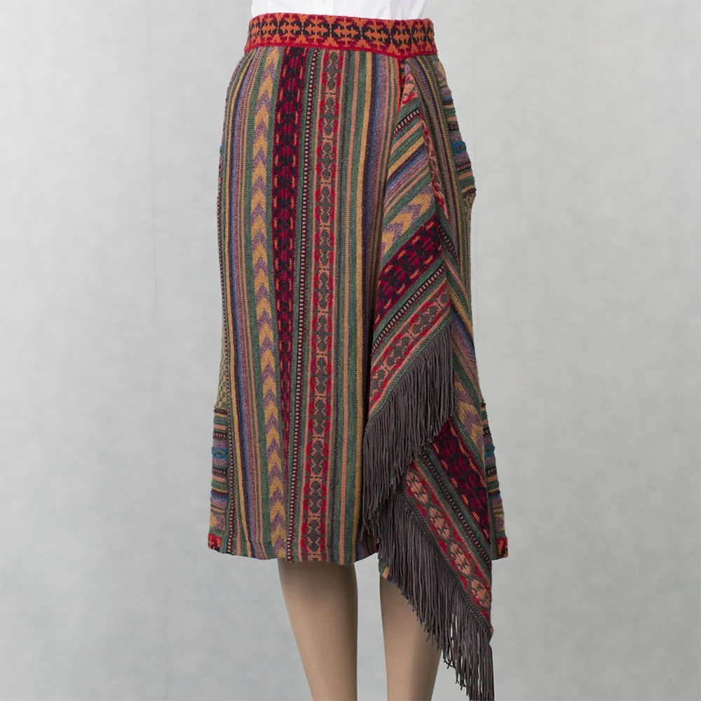 Etro Falda Jacquard Folk Multicolor T XS