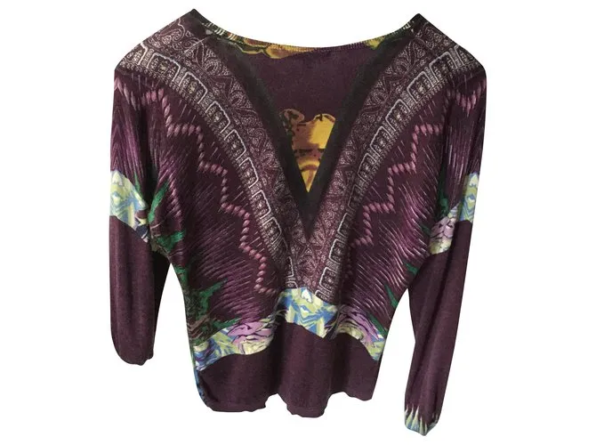 Etro SUÉTER PEQUEÑO DE SEDA Y CASHMERE Multicolor 