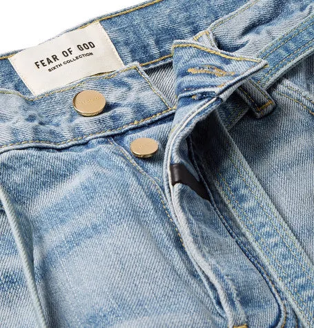 Fear of God Slim Fit Distressed Denim Jeans Indigo