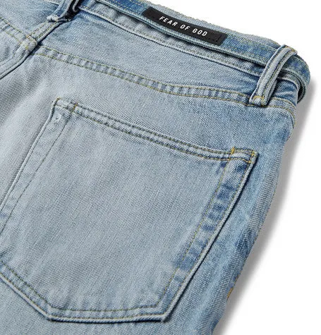 Fear of God Slim Fit Distressed Denim Jeans Indigo