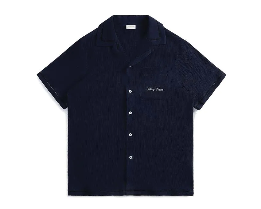 Filling Pieces Resort Shirt Seersucker Navy